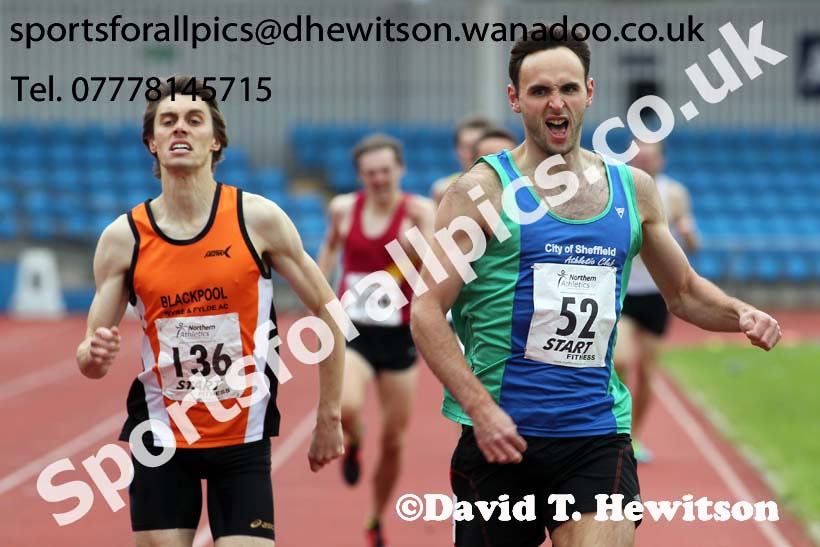 Mens  senior 800 metres, Northern Senior and Under-20s Track and Field Champs., Manchester. Photo: David T. Hewitson/Sports for All Pics